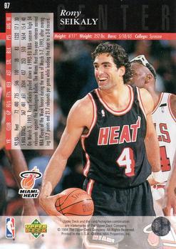 1993-94 Upper Deck Special Edition - Electric Court Gold #97 Rony Seikaly Back