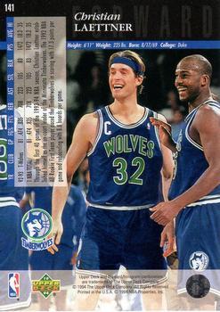 1993-94 Upper Deck Special Edition - Electric Court Gold #141 Christian Laettner Back