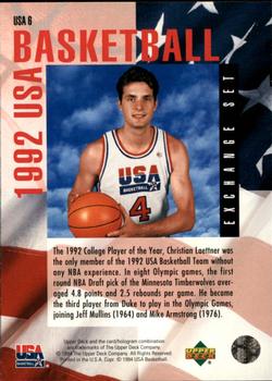 1993-94 Upper Deck Special Edition - USA Basketball Exchange #USA6 Christian Laettner Back