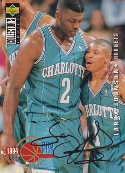 1994-95 Collector's Choice - Silver Signature #206 Larry Johnson Front
