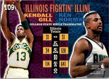 1994-95 Stadium Club - Super Teams NBA Finals #109 Kendall Gill / Ken Norman Back