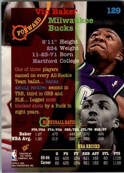 1994-95 Stadium Club - Super Teams NBA Finals #129 Vin Baker Back