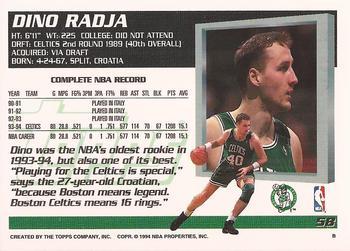 1994-95 Topps - Spectralight #58 Dino Radja Back