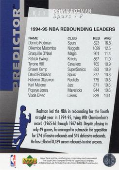 1994-95 Upper Deck - Predictors Exchange: League Leaders #R23 Dennis Rodman Back