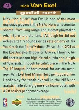 1995-96 Collector's Choice - You Crash the Game Gold Exchange: Assists/Rebounds #C5 Nick Van Exel Back