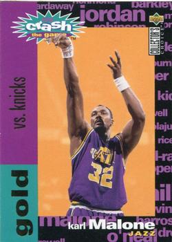 1995-96 Collector's Choice - You Crash the Game Gold: Scoring #C8 Karl Malone Front