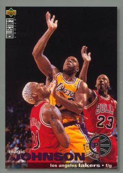 1995-96 Collector's Choice - 1995-1996 Debut Player's Club #T1 Magic Johnson Front
