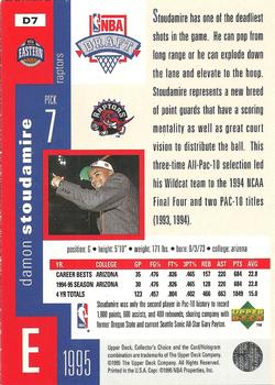1995-96 Collector's Choice - 1995 NBA Draft Exchange #D7 Damon Stoudamire Back
