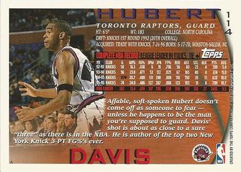 1996-97 Topps #114 Hubert Davis Back