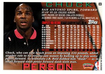 1996-97 Topps #8 Chuck Person Back