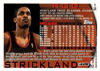 1996-97 Topps #12 Rod Strickland Back