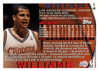 1996-97 Topps #14 Brian Williams Back