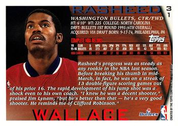 1996-97 Topps #31 Rasheed Wallace Back
