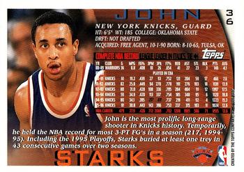 1996-97 Topps #36 John Starks Back