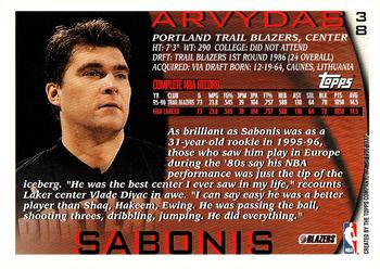 1996-97 Topps #38 Arvydas Sabonis Back