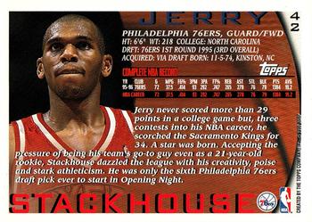 1996-97 Topps #42 Jerry Stackhouse Back