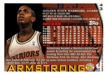 1996-97 Topps #43 B.J. Armstrong Back