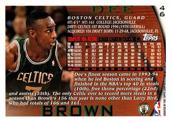 1996-97 Topps #46 Dee Brown Back