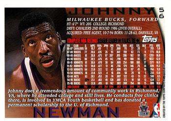 1996-97 Topps #56 Johnny Newman Back