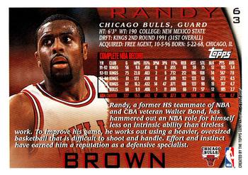 1996-97 Topps #63 Randy Brown Back