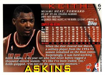 1996-97 Topps #67 Keith Askins Back