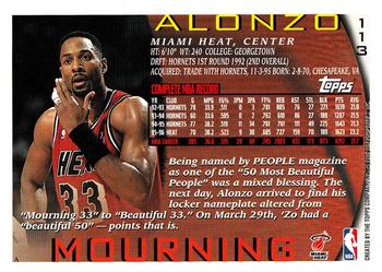 1996-97 Topps #113 Alonzo Mourning Back