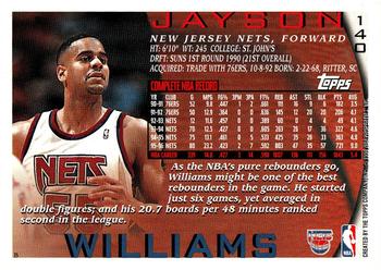 1996-97 Topps #140 Jayson Williams Back