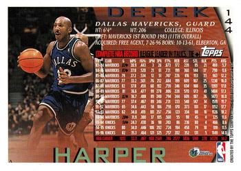 1996-97 Topps #144 Derek Harper Back