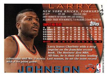 1996-97 Topps #149 Larry Johnson Back