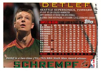 1996-97 Topps #152 Detlef Schrempf Back