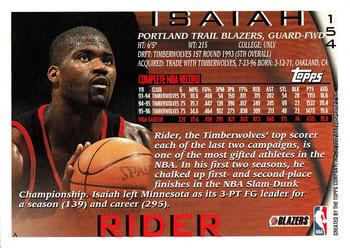 1996-97 Topps #154 Isaiah Rider Back