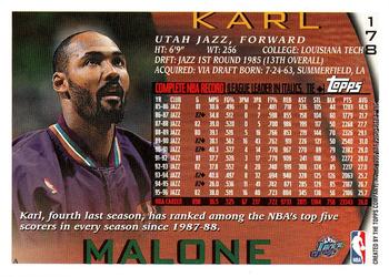 1996-97 Topps #178 Karl Malone Back