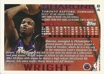 1996-97 Topps #84 Sharone Wright Back