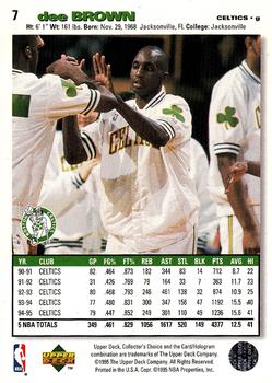 1995-96 Collector's Choice - Player's Club #7 Dee Brown Back