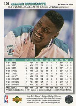 1995-96 Collector's Choice - Player's Club #149 David Wingate Back