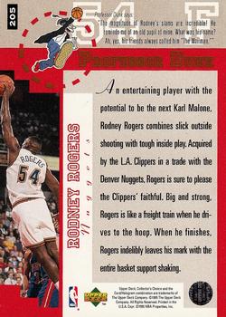 1995-96 Collector's Choice - Player's Club #205 Rodney Rogers Back
