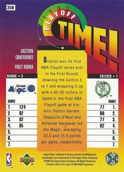 1995-96 Collector's Choice - Player's Club #350 Orlando Magic vs. Boston Celtics Back