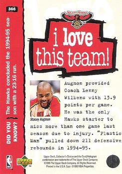 1995-96 Collector's Choice - Player's Club #366 Stacey Augmon Back