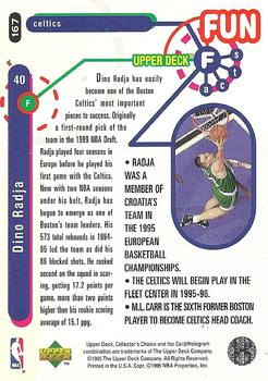 1995-96 Collector's Choice - Platinum Player's Club #167 Dino Radja Back