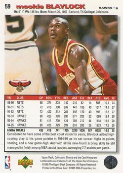 1995-96 Collector's Choice - Platinum Player's Club #59 Mookie Blaylock Back