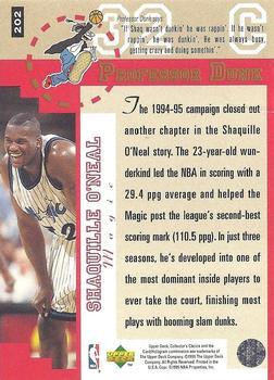 1995-96 Collector's Choice - Platinum Player's Club #202 Shaquille O'Neal Back