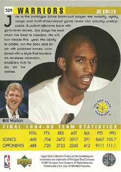 1995-96 Collector's Choice - Platinum Player's Club #329 Joe Smith Back