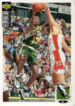 1995-96 Collector's Choice European Stickers #50 Kendall Gill Front