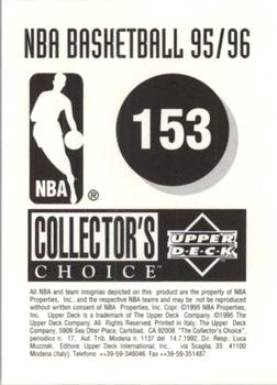 1995-96 Collector's Choice European Stickers #153 Glenn Robinson Back