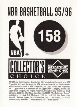1995-96 Collector's Choice European Stickers #158 Sherman Douglas Back