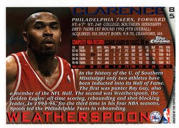 1996-97 Topps Chrome #85 Clarence Weatherspoon Back