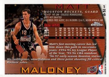 1996-97 Topps Chrome #124 Matt Maloney Back