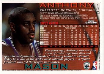 1996-97 Topps Chrome #130 Anthony Mason Back