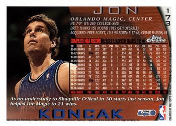 1996-97 Topps Chrome #173 Jon Koncak Back