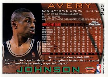 1996-97 Topps Chrome #202 Avery Johnson Back